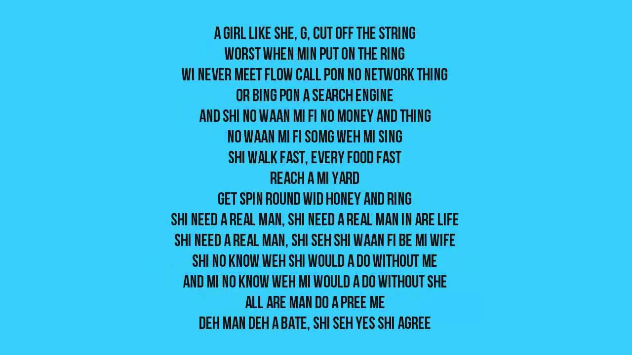 Real man lyrics