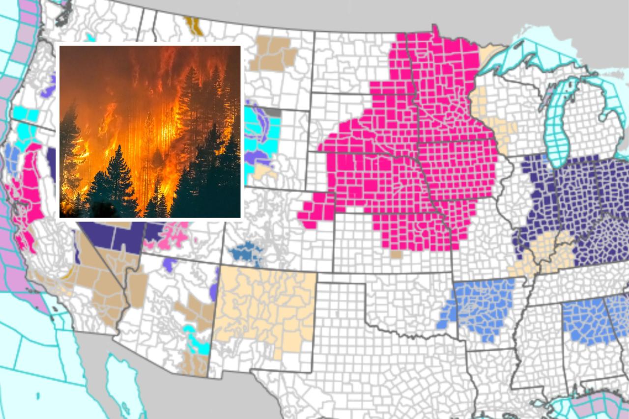 Red flag fire weather warning